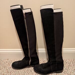 Michael Kors Black and White Heeled Boots